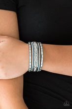 Load image into Gallery viewer, Paparazzi Bracelets Rebel In Rhinestones - Blue
