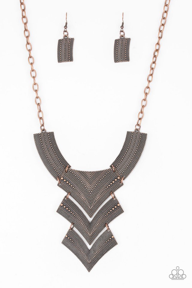 Paparazzi Necklace Fiercely Pharaoh Copper