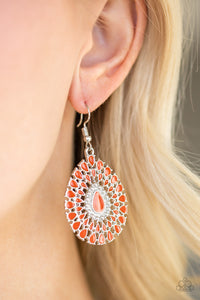 Paparazzi Earrings City Chateau - Orange