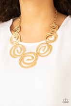 Load image into Gallery viewer, Paparazzi Necklaces Statement Swirl - Gold
