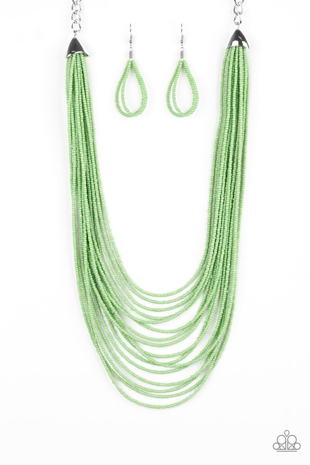 Green Paparazzi Necklaces Peacefully Pacific