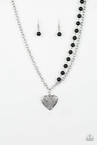 Paparazzi Necklace Forever In My Heart Black