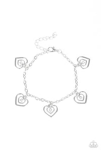 Paparazzi Bracelets Unbreakable Hearts White