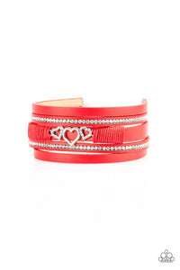 Paparazzi Bracelets Rebel Valentine Red Urban