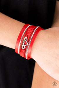 Paparazzi Bracelets Rebel Valentine Red Urban