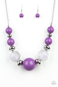 Paparazzi Necklace Daytime Drama Purple