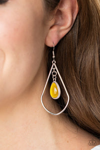Paparazzi Earrings Ethereal Elegance - Yellow