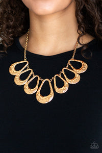 Paparazzi Necklaces Teardrop Envy - Gold