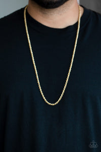 Paparazzi Necklaces Jump Street - Gold Mens