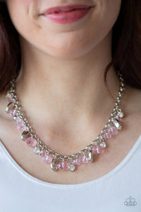 Paparazzi Necklaces  Downstage Dazzle - Pink