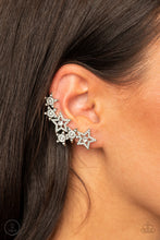 Load image into Gallery viewer, Paparazzi Earrings Star-Spangled Shimmer - White
