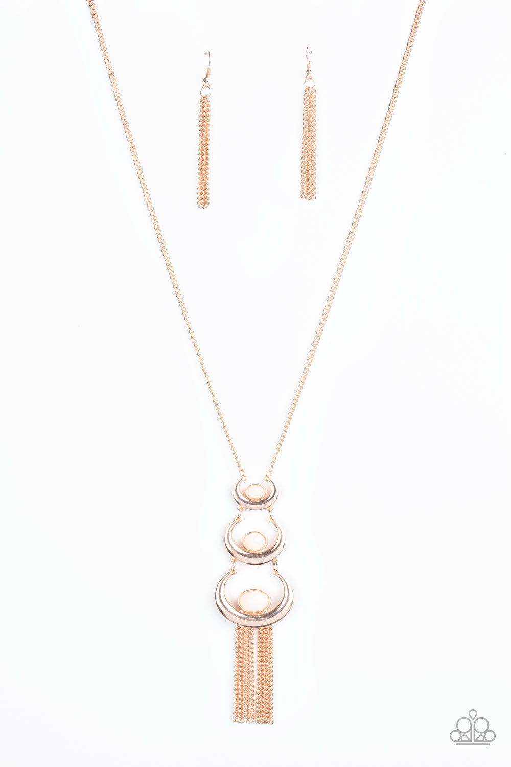 Paparazzi Necklaces As MOON As I Can - Rose Gold