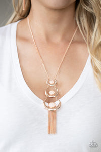 Paparazzi Necklaces As MOON As I Can - Rose Gold