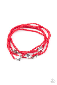 Paparazzi Bracelets Pretty Patriotic - Red