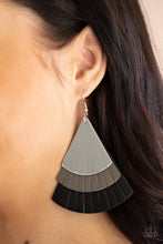 Load image into Gallery viewer, Paparazzi Earrings Huge Fanatic - Black
