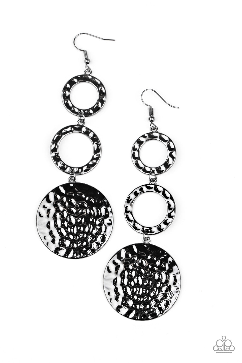 Paparazzi Earrings   Blooming Baubles - Black