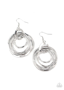 Paparazzi Earrings   Ringing Radiance - Silver