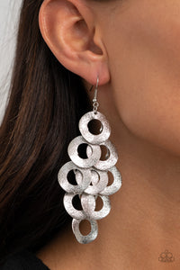 Paparazzi Earrings   Scattered Shimmer - Silver