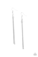 Load image into Gallery viewer, Paparazzi Earrings  0 Shimmery Streamers - Silver
