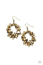 Load image into Gallery viewer, Paparazzi Earrings Try as I DYNAMITE - Brass
