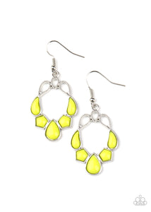 Paparazzi Earrings   Its Rude to STEER - Yellow