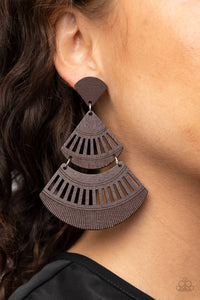 Paparazzi Earrings Oriental Oasis - Brown