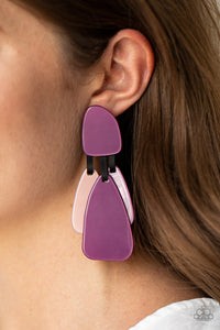Paparazzi Earrings All FAUX One - Purple