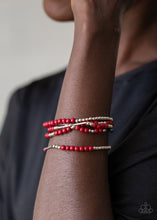 Load image into Gallery viewer, Paparazzi Bracelets   BEAD Between The Lines - Red
