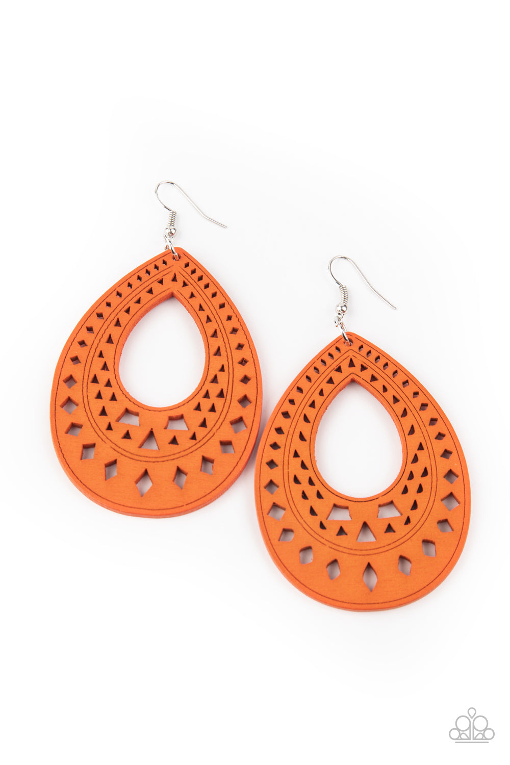 Paparazzi Earrings Belize Beauty - Orange