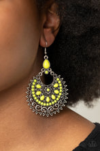 Load image into Gallery viewer, Paparazzi Earrings Laguna Leisure - Yellow
