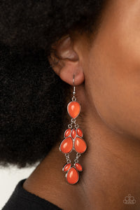 Paparazzi Earrings   Superstar Social - Orange