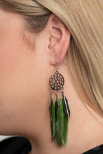 Load image into Gallery viewer, Paparazzi Earrings In Your Wildest DREAM-CATCHERS - Green

