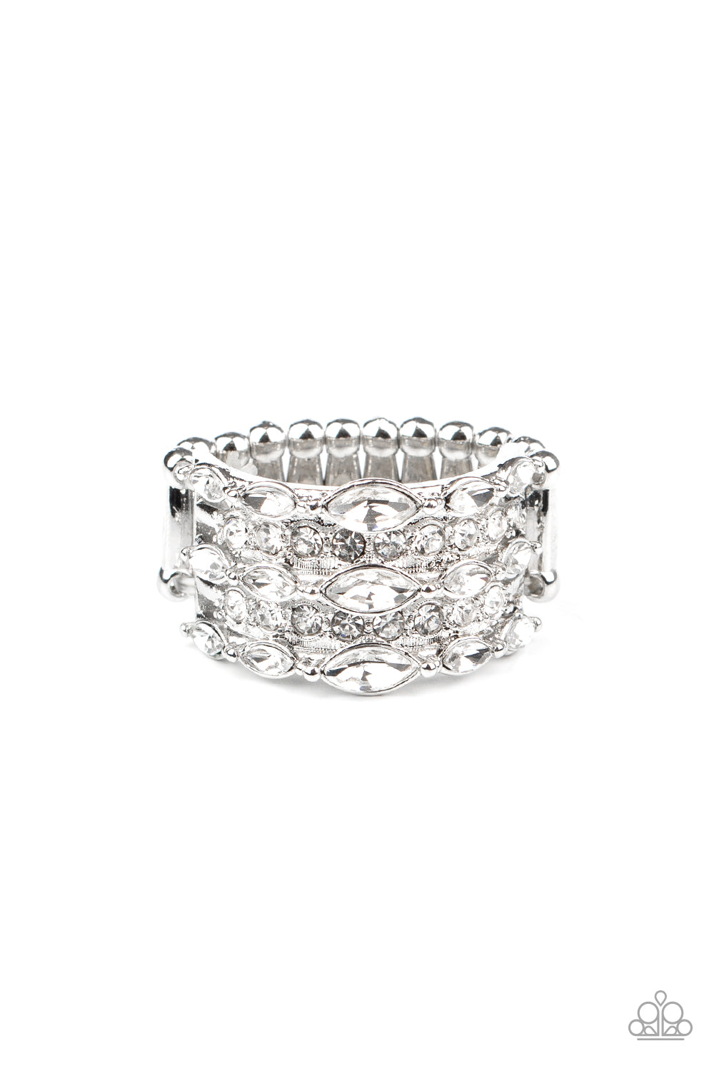 Paparazzi Rings   Diva Diadem - White