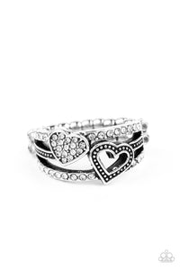 Paparazzi Rings You Make My Heart BLING - White