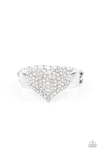 Paparazzi Rings Heart of BLING - White