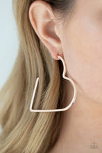 Load image into Gallery viewer, Paparazzi Earrings I HEART a Rumor - Rose Gold
