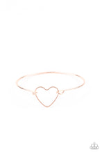 Load image into Gallery viewer, Paparazzi Bracelets Make Yourself HEART - Rose Gold
