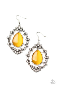 Paparazzi Earrings Icy Eden - Yellow