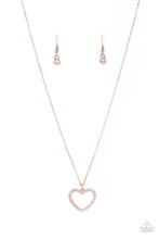 Load image into Gallery viewer, Paparazzi Necklace GLOW by Heart - Rose Gold
