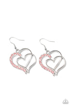Load image into Gallery viewer, Paparazzi Earrings Double the Heartache - Pink
