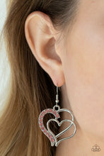 Load image into Gallery viewer, Paparazzi Earrings Double the Heartache - Pink
