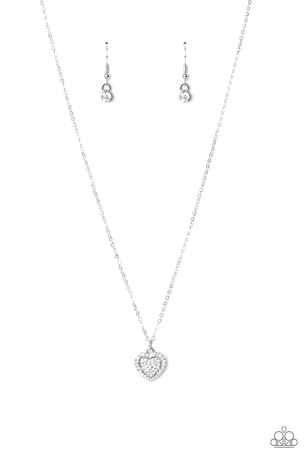 Paparazzi Necklaces My Heart Goes Out To You - White