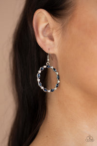 Paparazzi Earrings Crystal Circlets - Blue