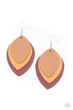 Load image into Gallery viewer, Paparazzi Earrings Light as a LEATHER - Red
