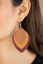 Load image into Gallery viewer, Paparazzi Earrings Light as a LEATHER - Red
