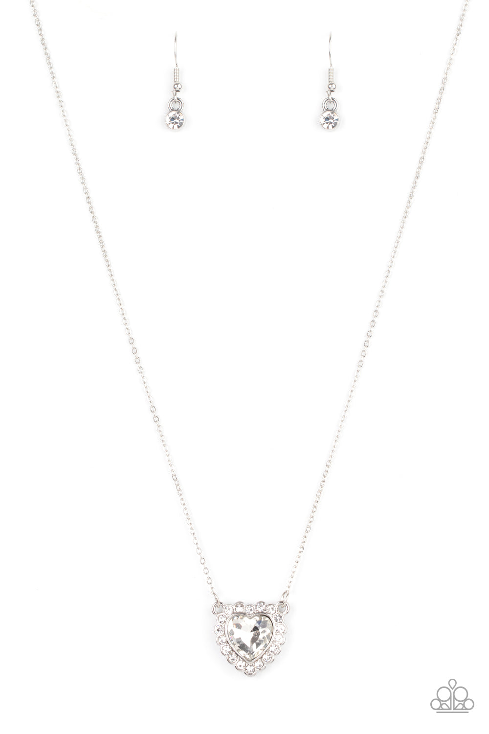 Paparazzi Necklaces Out of the GLITTERY-ness of Your Heart - White