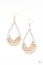 Load image into Gallery viewer, Paparazzi Earrings Off The Blocks Shimmer - Gold

