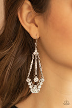 Load image into Gallery viewer, Paparazzi Earrings High-Ranking Radiance - White
