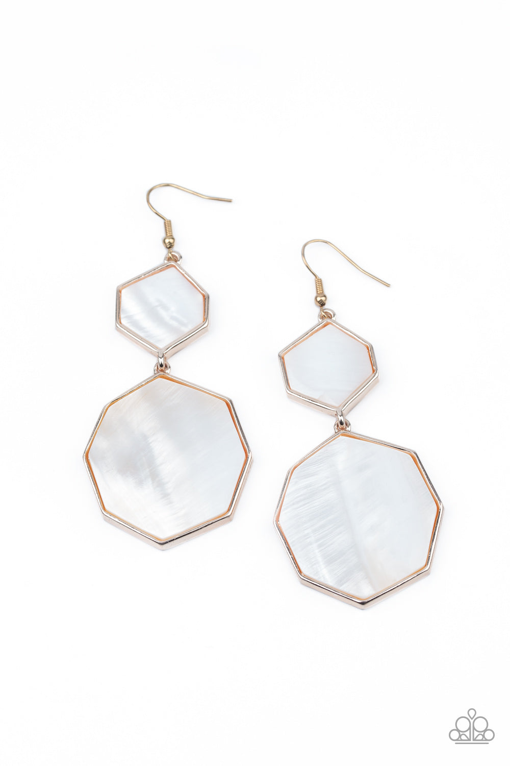 Paparazzi Earrings Vacation Glow - Rose Gold