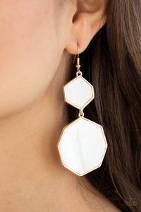 Paparazzi Earrings Vacation Glow - Rose Gold